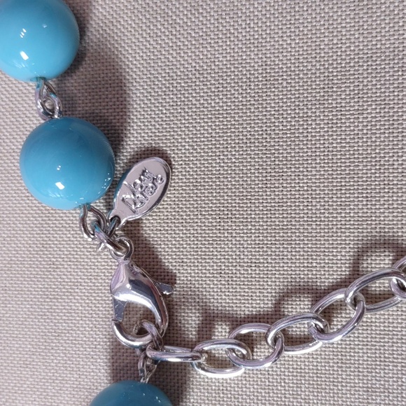 Joan Rivers 4 Strand Simulated Turquoise Layered Necklace - Picture 5 of 10